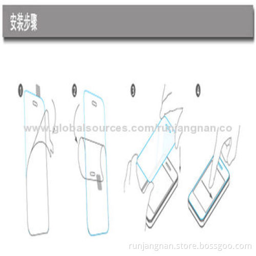 0.3mm Tempered-glass Screen Protector for iPhone 4/4s, HD, 9H, Rounded Borders and Smooth Edge